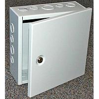 Bud Industries JBH-4945-KO Junction Boxes Hinged Junction Box with Knockouts (6 X 6 X 3.5 In)