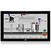 IEI Technology DM-FW19A/PC-R20 Capacitive 18.5" 400 cd/m 1366x768 LCD monitor, Aluminum front panel, Black color, W/ USB PCAP touch screen, 9 36V DC input, R20