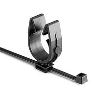 HellermannTyton 156-01820 Standard Cable Ties MOC Clip, 22 mm, Unassembled to T50R Tie, PA66HIRHSUV, Black, 1000/ctn
