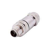 Amphenol Industrial HDM12PM08ASTMC Straight MaxM12, Male Straight Plug, 8 male pin contacts, A code, crimp contacts, without dust cap, RoHS compliant
