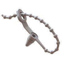 Essentra Components PT-305 Beaded Cable Ties Beaded Tie,Push Mnt,Natural,5 in Lg