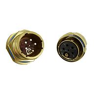 Amphenol Socapex TVS07RB25E6S Receptacles Rugged power connector up to 63 Amps dedicated to user safety, based on MIL-DTL-38999 series III shells