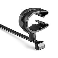 HellermannTyton 156-01667 Standard Cable Ties MOC Clip, 16 mm, Assembled to T50SVC Swivel Tie, PA66HIRHSUV, Black, 1000/ctn