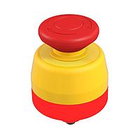 Banner Engineering SSA-EB2PLXR-12ECQ8 Push Turn SSA-EB2 30 mm Mount Emergency Stop Push Button; Red Solid/Flashing Illuminated Base; 60 mm Actuator; IP65; Contacts: 2NC/ 1 NO-PNP; 8-pin M12 QD