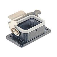 HARTING 09370061301 Locking 6B Marine Bulkhead Housing, Single Lever, IP67