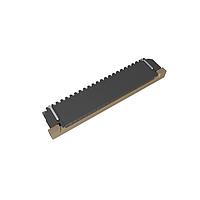 Amphenol FCI SFW21R-4STE1LF Board Mount 1.00mm Flex Connector, SFW-R series, 21 Position, Top side Contact, Side Entry Surface Mount ZIF Connector, Lead Free, with Cable Lock.