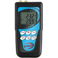 Comet C0121 Dual channel thermometer (battery 9 V or 12 V adaptor with NiMH 9 V battery)