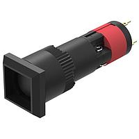 EAO 01-709.0292 Indicator Actuator Illum pushbutton Actuator, 5A 250VAC, Momentary, Square, Black, Solder, IP40