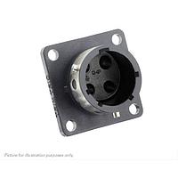 Eaton Souriau-Sunbank UTGX0124P Receptacles Square flange receptacle, without backshell, for 4 male contacts,  IP68/69K