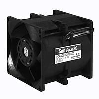 Sanyo Denki 9CRA0848P8G001 Axial Axial Fan, 80x80x80mm, 48VDC, 4.62"H2O, Counter Rotating, Low Power, Tach/PWM