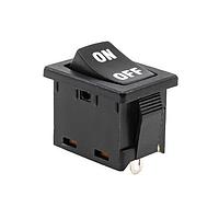 E-Switch R1966ABLKBLKIS Rocker Switches SPST OFF-ON SLDR 15A