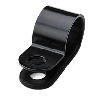 HellermannTyton 211-60061 Cable Mounts P-Clamp, 0.39" Wide, 0.43'' Max Bundle Dia, 0.17'' Mounting Hole Dia, PA66HS Black, 1000/pkg