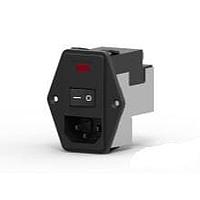 P&B PE0S0DS6A Inlets 6A DUAL FUSE HORIZONTAL MOUNT