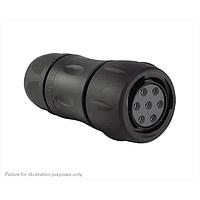 Eaton Souriau-Sunbank UTS6JC14E7S Plugs 7P SZ 14E BACKSHELL STRAIGHT SOCKET PLUG