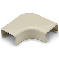HellermannTyton TSR2I-25 Wire Ducting & Raceways Elbow Cover, 1-1/4", 1" Bend Radius, PVC, Ivory, 1/bag