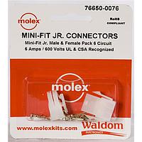 Molex 76650-0076 Connector Kits MiniFit Jr Conn Kit Plug and Recept 6Ckt