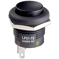 NKK Switches LP0115CCKW01A Wireless SPDT ON-(ON) 3A BLK BUSHING MOUNT