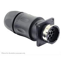 Eaton Souriau-Sunbank UTGX0JC1492P Receptacles Square flange receptacle, with cable gland backshell, for 12 male contacts,  IP68/69K