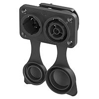 NEUTRIK NAC3PX-TRUE1 Connectors RECP - airtight - duplex male/female - power in/out 1/4" flat tab terminals