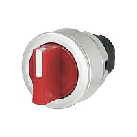 EAO 46-2W28.4CE0.001 Round Actuator, oe 30.5 mm, oe 35 mm, illuminative, Red, short, round, Silver, Aluminium, Maintained - Maintained, IP65, IK04