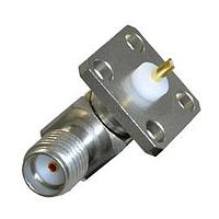 Johnson / Cinch Connectivity Solutions 142-0701-706 Connectors SMA Assembly RA Jack .5 Sq Flange Mnt