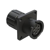 Amphenol SINE Systems FLS010N6SHEC03 Connectors 6 POS SQUARE FLANGE RECEPT