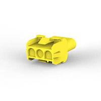AMP Connectors - TE Connectivity 1-480701-4 Receptacle Housings 03P CAP HSG YEL