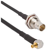 Amphenol RF 095-850-242M300 RF Cable Assemblies BNC Strgt Blkhd Jack MCX 4855R Cbl,3M