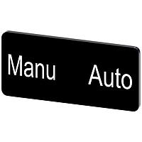 SIEMENS 3SU19000AC160GT0 Labeling Plate, Manu Auto INSCR. LABEL,BLK 12.5 X 27MM, MANU AUTO