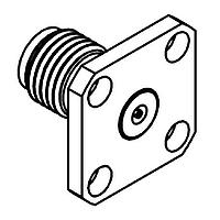 Radiall R127842001 Panel Receptacles SMA 2.9 / SQUARE FLANGE FEMALE RECEPTACLE FOR PIN 0.3MM