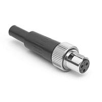 Amphenol Audio AG4FL Miniature XLR Connector 4 Pole Mini XLR  Chassis Mount G Type Female Stamped Contacts Nickel Finish