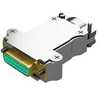 Amphenol Positronic RD37S10ANES Receptacle D-Sub Female Connector 37P Crimp Stainless Steel, Passivated Shell Backshell Assembly Jackscrews