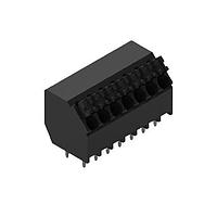 Wurth Elektronik 691410120007 Fixed Terminal Blocks WR-TBL 3.5mm pitch Monoblock THT Black 45 deg Dual Pin cable entry Screwless Push In 7P