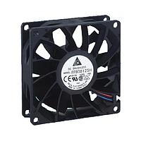 Delta Electronics, Inc. FFB0812SH Tubeaxial DC Tubeaxial Fan, 80x25.4mm, 12VDC, Ball Bearing, Lead Wires