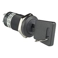 NKK Switches CKM12BFW01-001 Keylock Switches 16MM ON-ON RMVE 1POS FLAT KEY#001 3A LUG