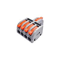 Amphenol Anytek EQT41210000G Fixed Terminal Blocks One Set , 1 in- 4 out , Bady/Gray+Lever/Orange 1?,1?4?,