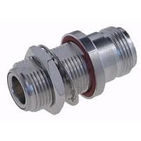 HUBER+SUHNER 34_N-50-0-3/133_NE RF Adapters - In Series N jack(f) to N jack(f) bulkhead