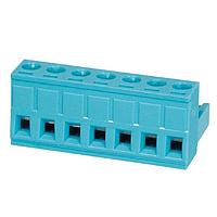 Same Sky (formerly CUI Devices) TBP01P1-508-07BE Plugs Terminal block, pluggable, 5.08 , plug, 7pole, slotted screw, blue