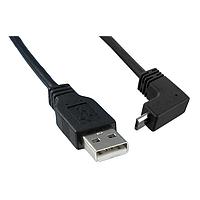 Qualtek Electronics 3021075-03 USB 2.0 USB 2.0 M TO M ANGLD 3FT CORD BLACK