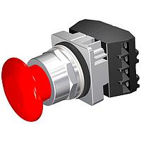 SIEMENS 52PM9W2B Pushbutton PUSHBUTTON,MOM,RED,1 3/4" PLST,2POS,2BJK