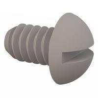 Essentra Components 011024R031 Round Slotted Round Slotted Screw, #10-24 Thread, 5/16 Lg