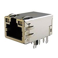 Stewart Connector SS-74810-001 Modular RJ45 Press-Fit Connector  1 Port  Horizontal  Shielded  Bi-Color Y/G LED