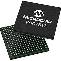 Microchip Technology VSC7513XKS Ethernet Switches 8 Port Industrial Ethernet Switch with 4 Integrated Cu PHYs