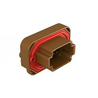 Amphenol SINE Systems AT13-08PD-BM02 Connectors RA Flng Mnt PCB Rcpt 8POS Brw Gld Cont D