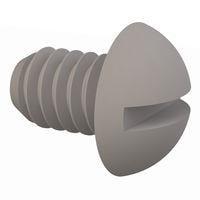 Essentra Components 012520R037 Round Slotted Round Slotted Screw, 1/4-20 Thread, 3/8 Lg