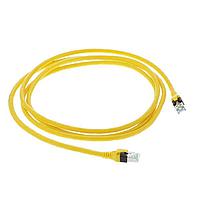 HARTING 09474747139 Cat 6 RJ Industrial RJ45 DualBoot Patch Cable, Cat6 PUR yellow, halogen free, 2.25m