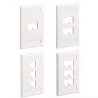 Panduit CFPSL4IW-LY Electrical Enclosures Faceplate 4 Port Classic Sloped Bulk