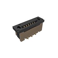 Amphenol FCI SFW6S-2STAE1LF Board Mount 1.00mm Flex Connector, SFW Straight series, 6 Position, Top Entry Surface Mount, ZIF, Gold plating