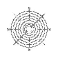 ebm-papst LZ46-1 Guard Fan Finger Guard, Glass-Fiber Reinforced Plastic, for Series RG190, 133mm