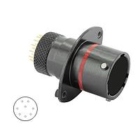 Eaton Souriau-Sunbank 8STA21208PN499 Connectors Oval Flange Receptacle - size 12 - 8 PC Tail contacts - Male